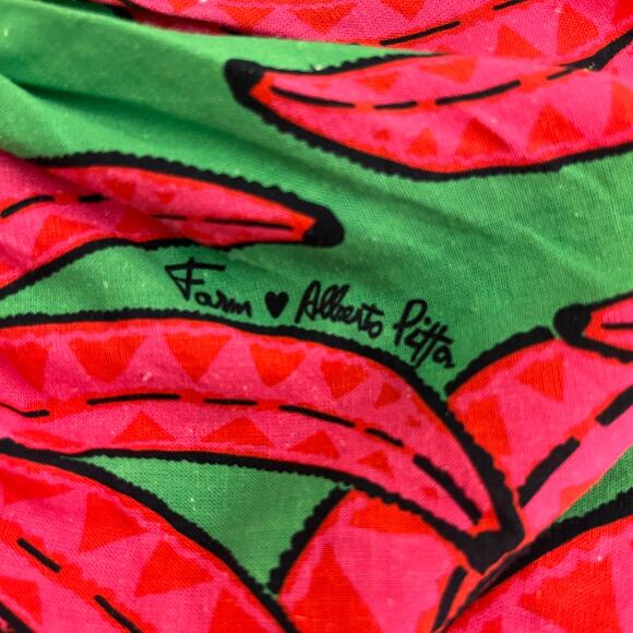 FARM Rio Red and Green Floral Midi Skirt - Picture 8 of 15